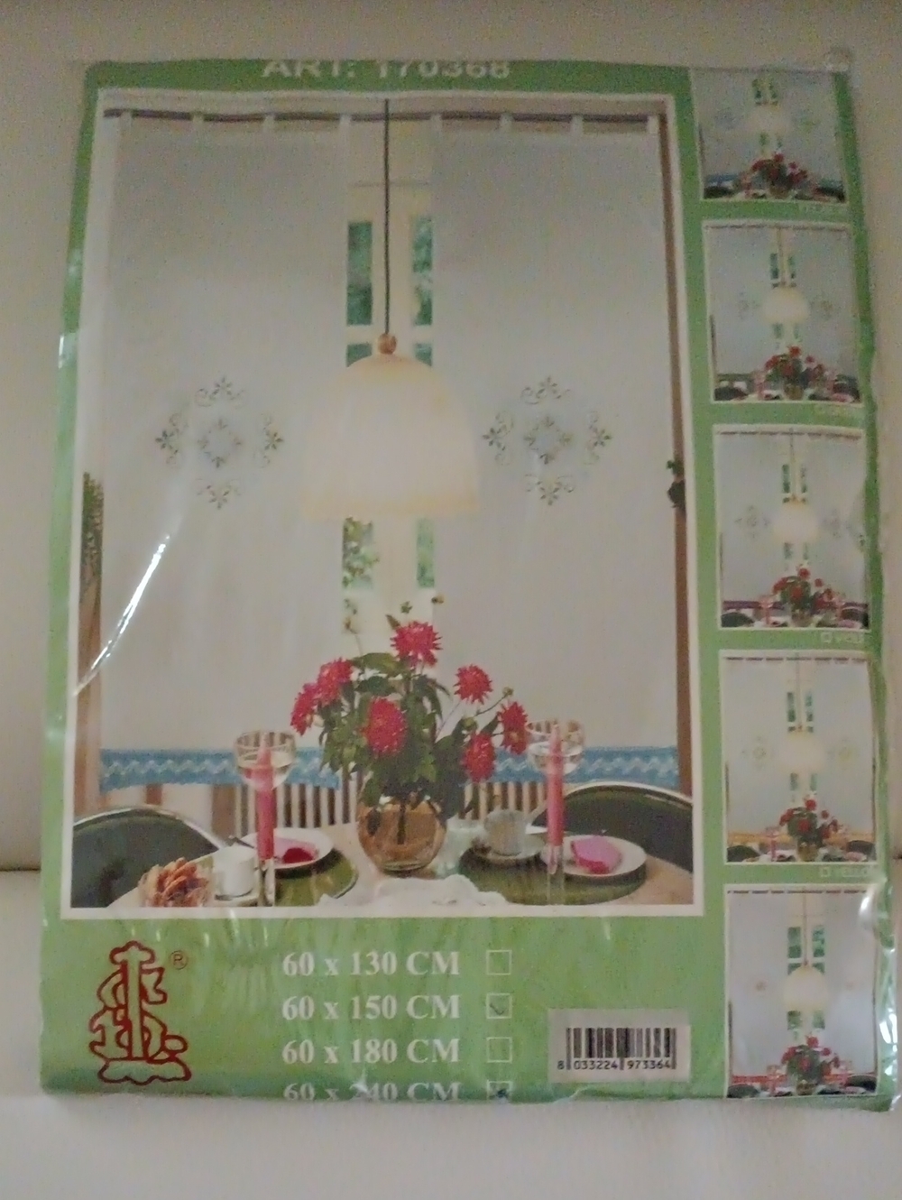Home Wall Decor Italian Panel with Green Floral Accent - Made In Italy